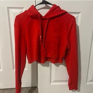 Ethika red crop hoodie